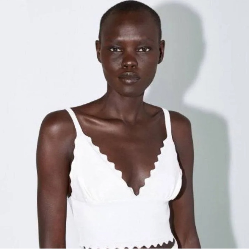 Zara white bralette size small